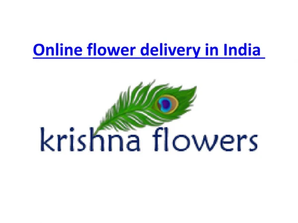 Online flower delivery in India