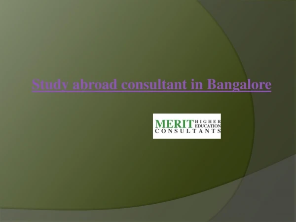 Study abroad consultants in Bangalore