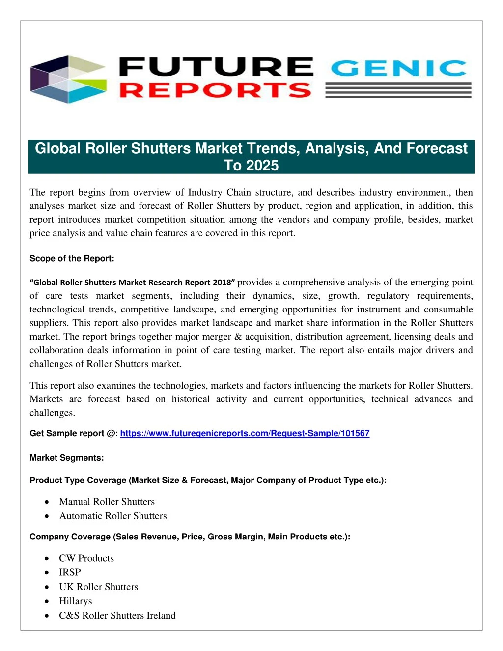 global roller shutters market trends analysis