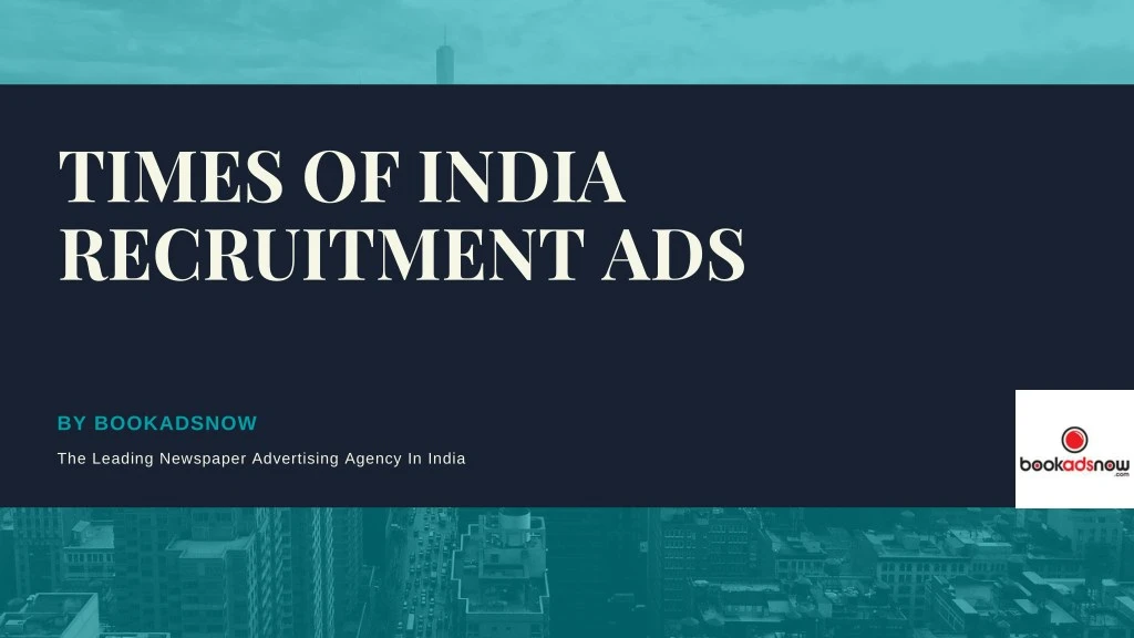 times of india recruitment ads