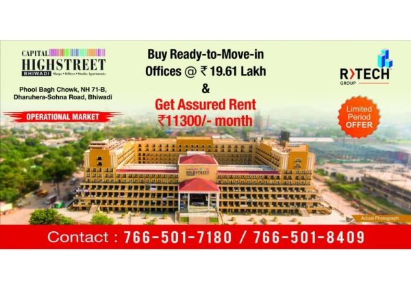 Buy Ready to move in Offices at Rs. 19.61 Lakh