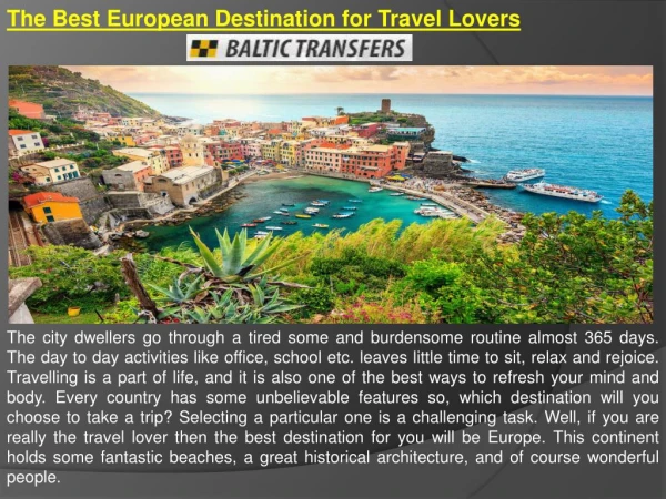 The Best European Destination for Travel Lovers