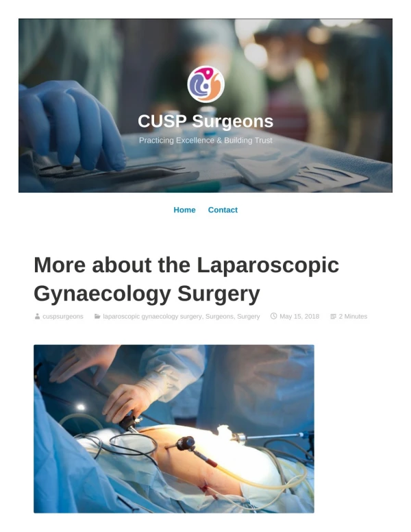 Know More about the Laparoscopic Gynaecology Surgery