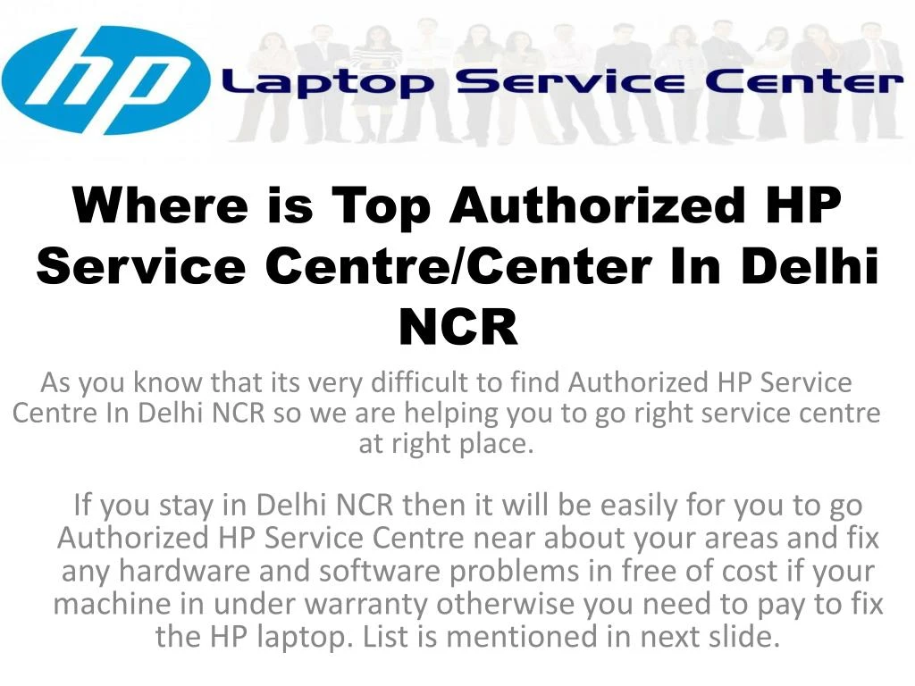 where is top authorized hp service centre center in delhi ncr