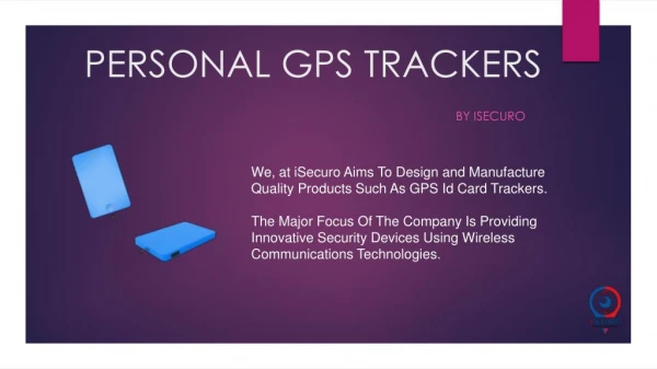 Best GPS Tracking Device - Personal Tracker | iSecuro