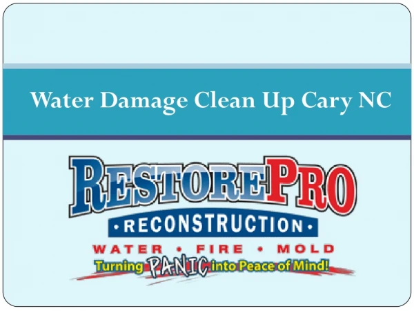 Water Damage Clean Up Cary NC