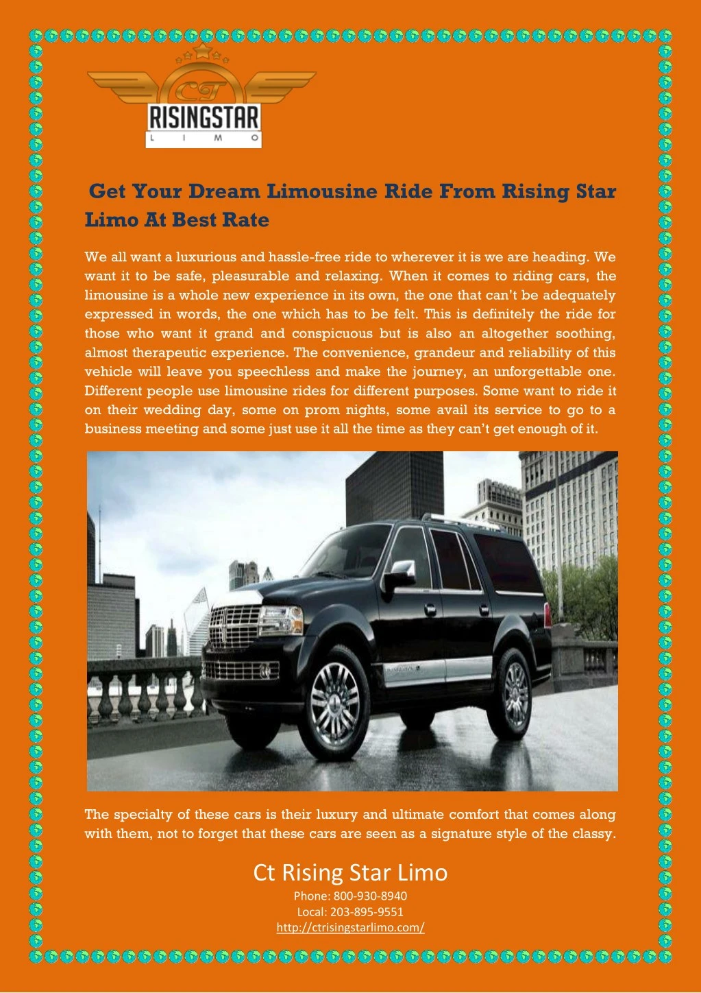 get your dream limousine ride from rising star