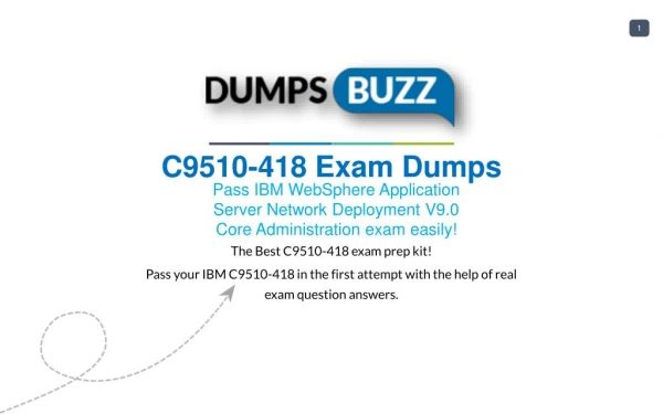 Updated C9510-418 Dumps Purchase Now - Genius Plan!