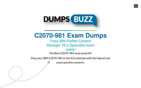 New C2070-981 VCE exam questions with Free Updates