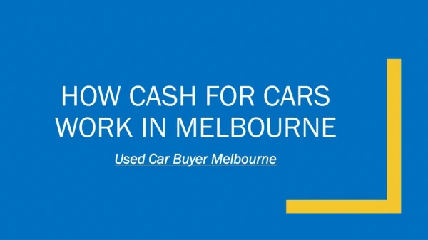 Used Car Buyer Melbourne