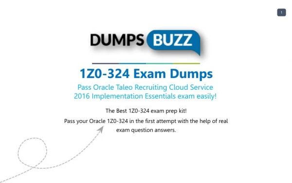 New 1Z0-324 VCE exam questions with Free Updates