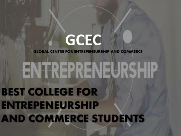 Best College for Entrepreneurship Course