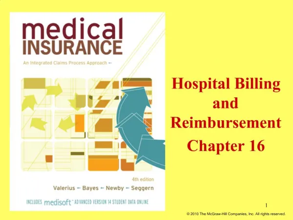 Hospital Billing and Reimbursement Chapter 16