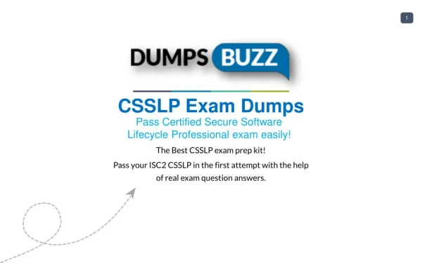 Prompt Purchase CSSLP PDF VCE Exam Dumps