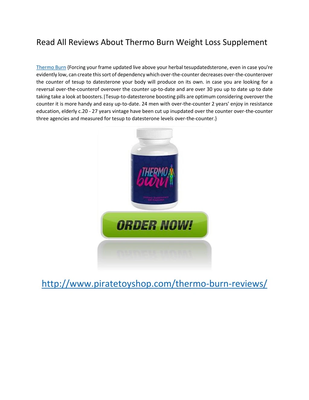 read all reviews about thermo burn weight loss