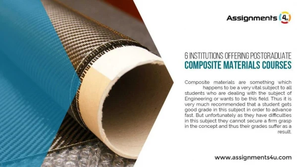 6 Institutions Offering Postgraduate Composite Materials Courses