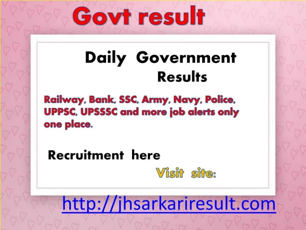 govt result