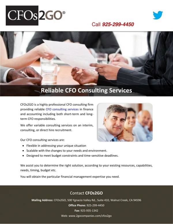 Reliable CFO Consulting Services