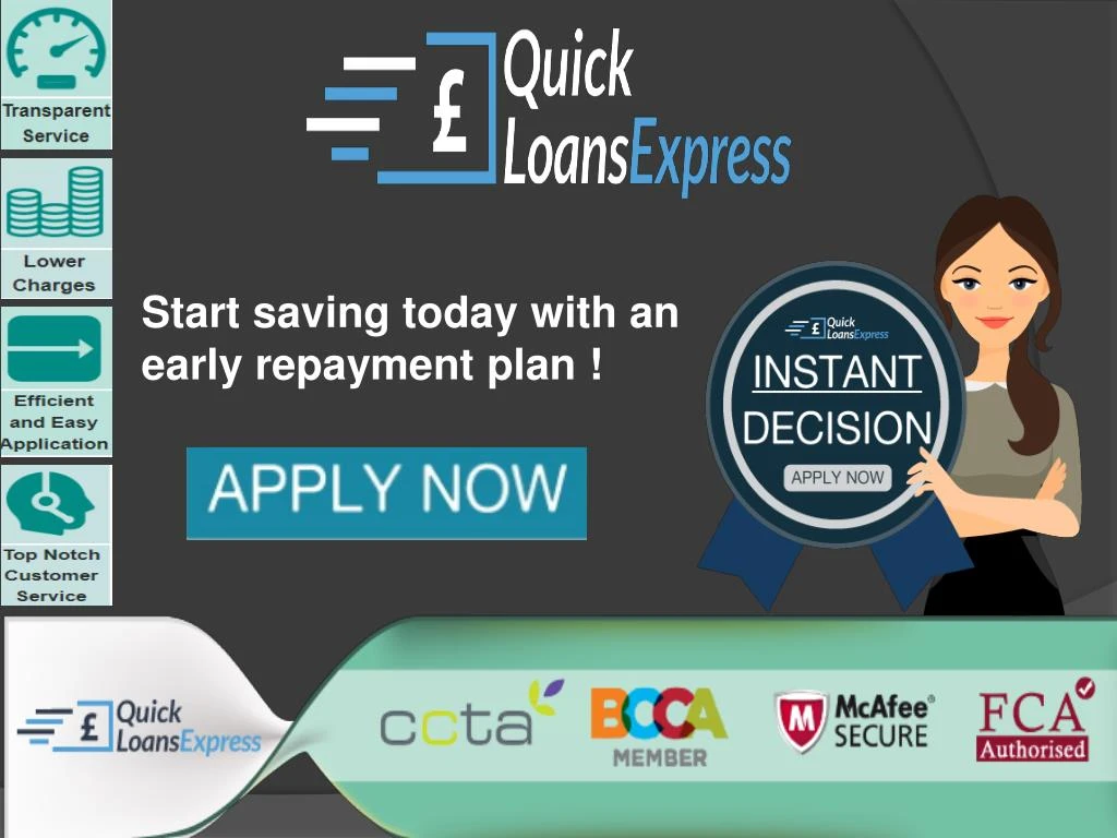 start s aving today with an early repayment plan