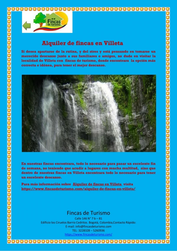 Alquiler de fincas en Villeta