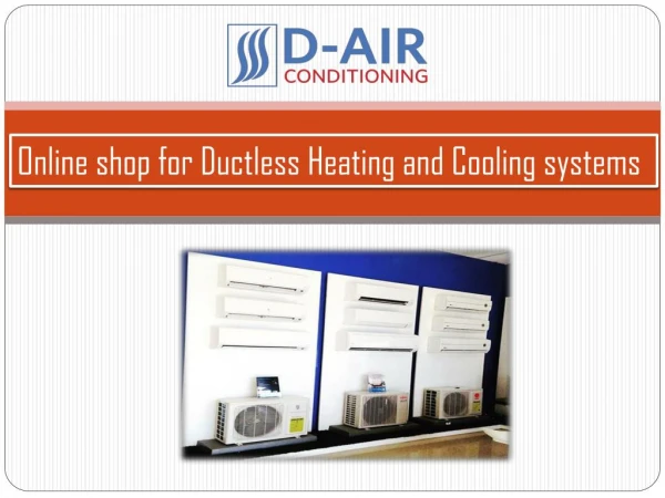 Online shop for Ductless Heating and Cooling systems