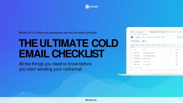 Remail.io is a follow-up automation service for email outreach