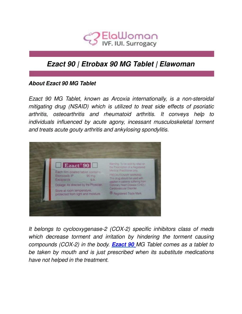 ezact 90 etrobax 90 mg tablet elawoman about