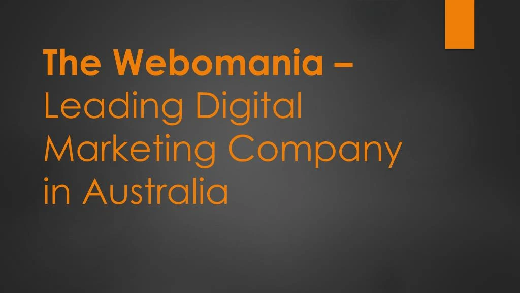the webomania leading digital marketing company in australia