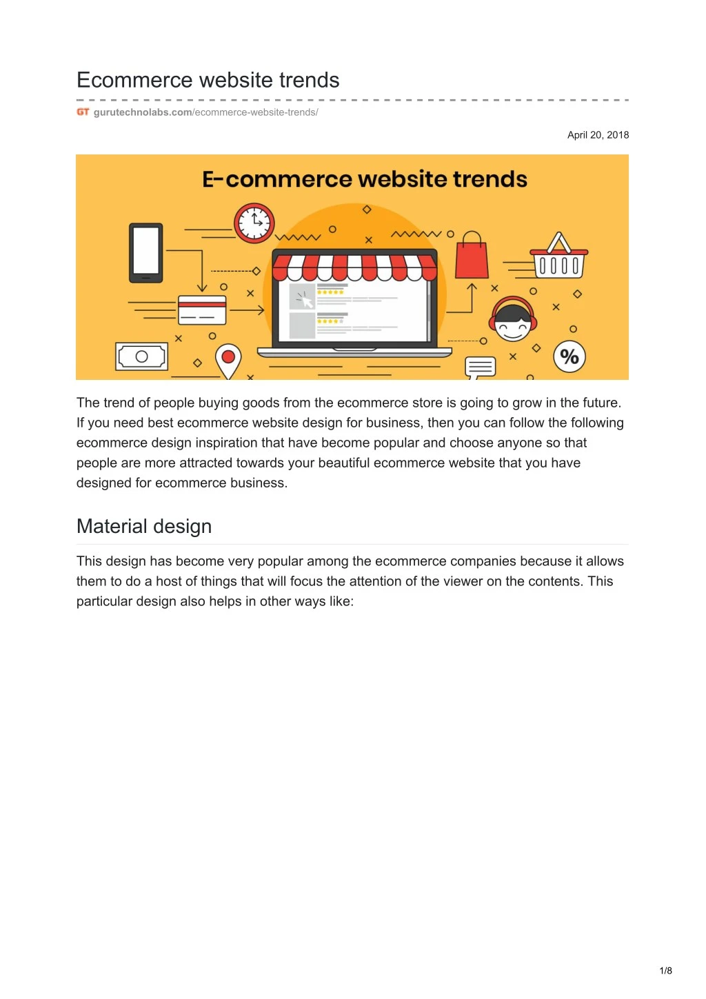 ecommerce website trends