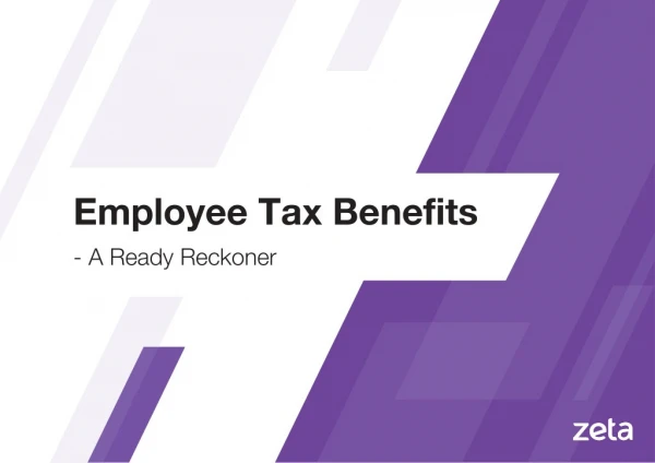 Tax saving Reimbursements - Zeta Tax Benefits - Zeta