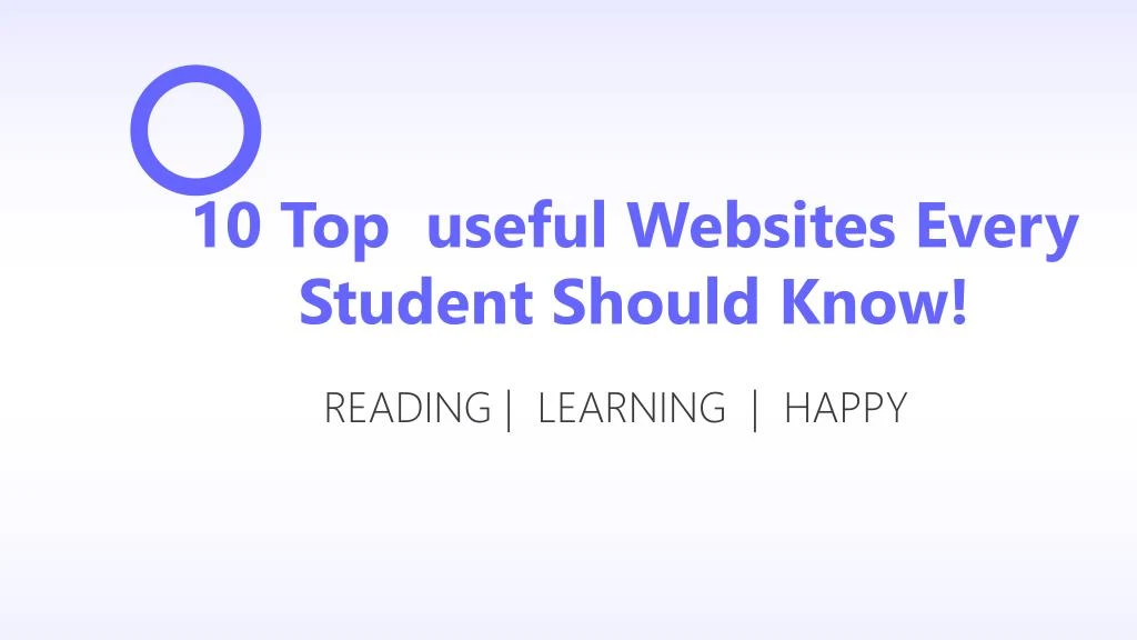 10 top useful websites every student should know
