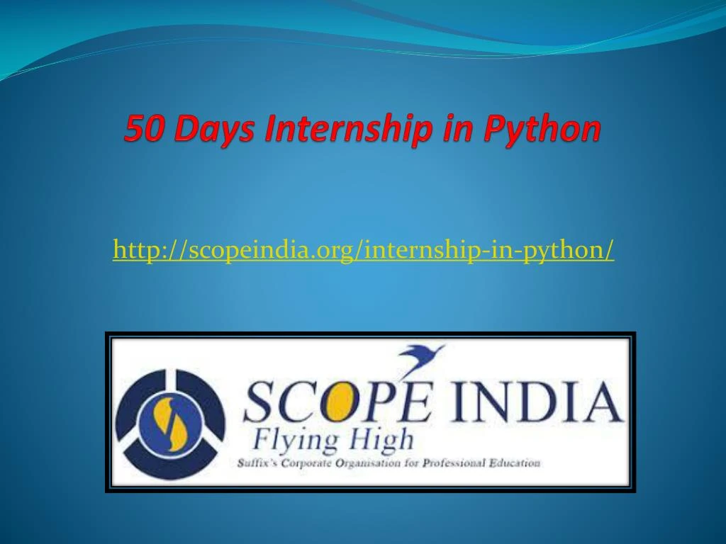 50 days internship in python