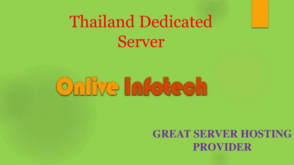 thailand dedicated server