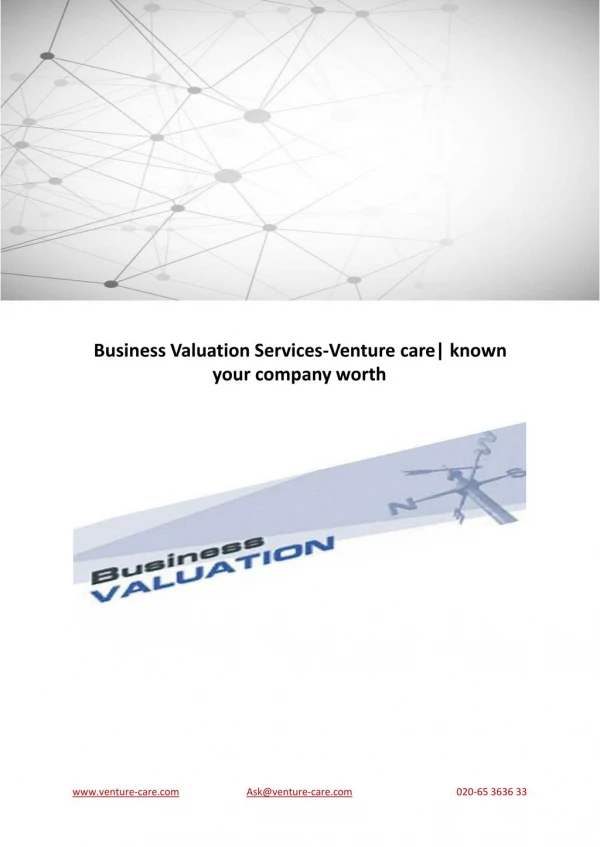 Business Valuation Services-Venture care| known your company worth