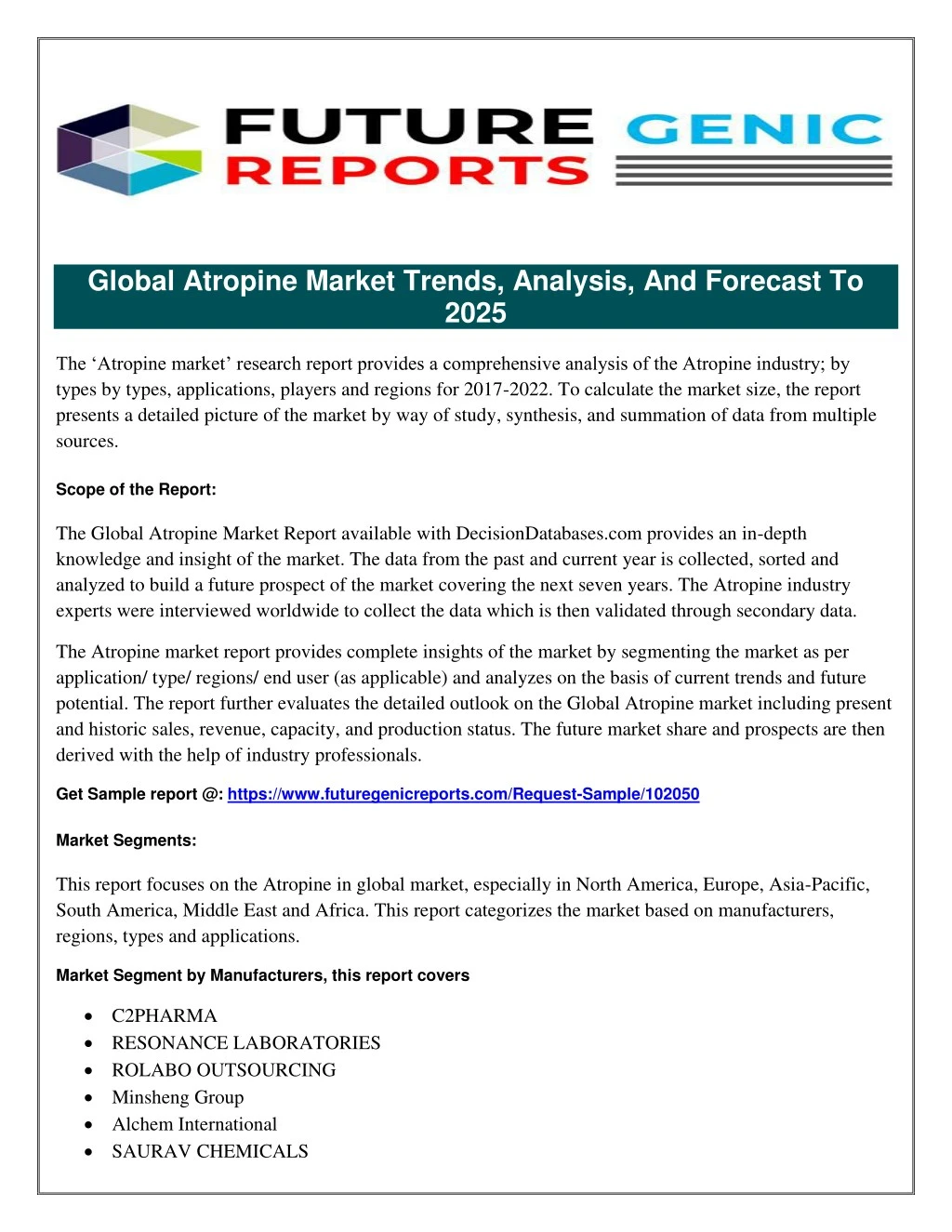 global atropine market trends analysis