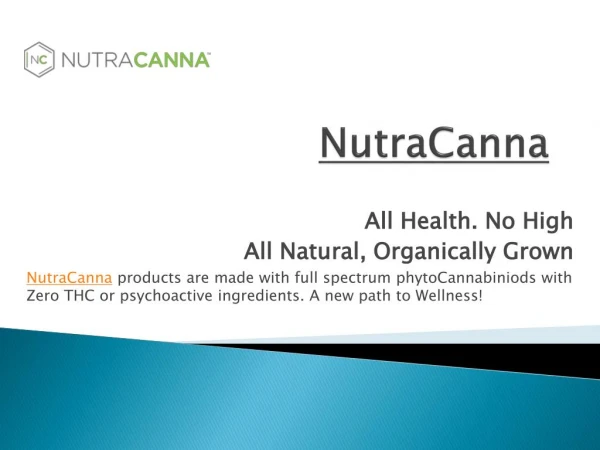 Quality CBD Nutraceutical Products