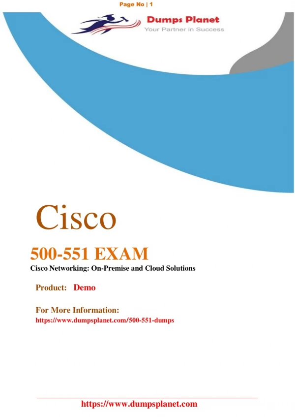Cisco 500-551 Exam Questions Guide