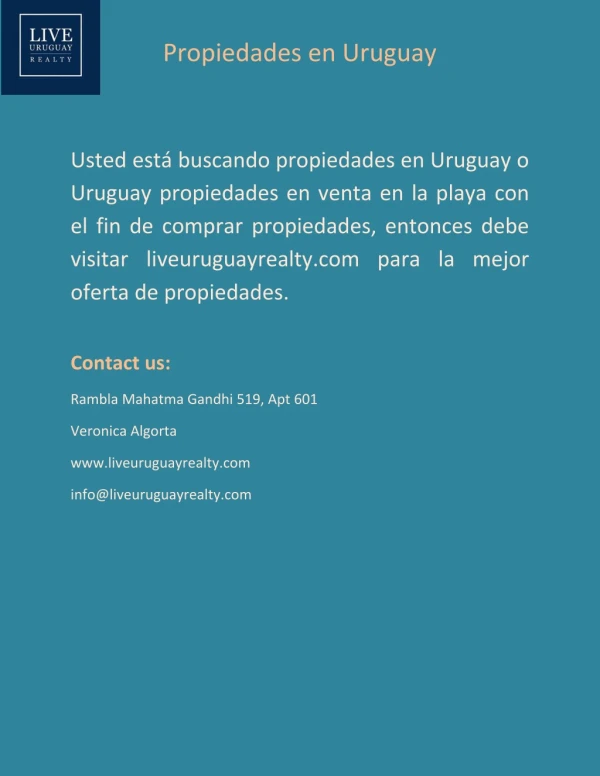 Propiedades en Uruguay