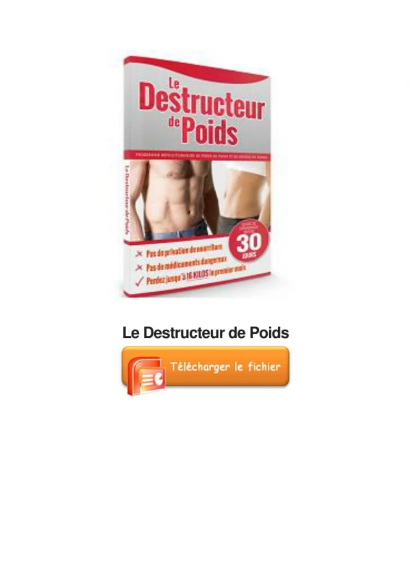 Avis Le Destructeur De Poids par Michael Wren ebook pdf
