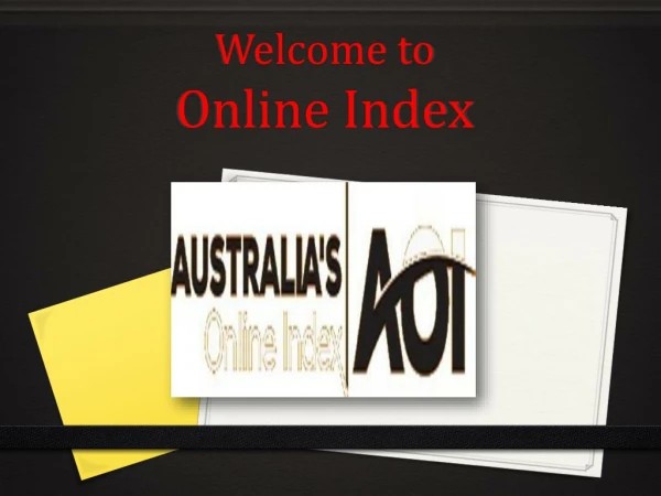 Australia's Online Index - Business and Community Directory Services