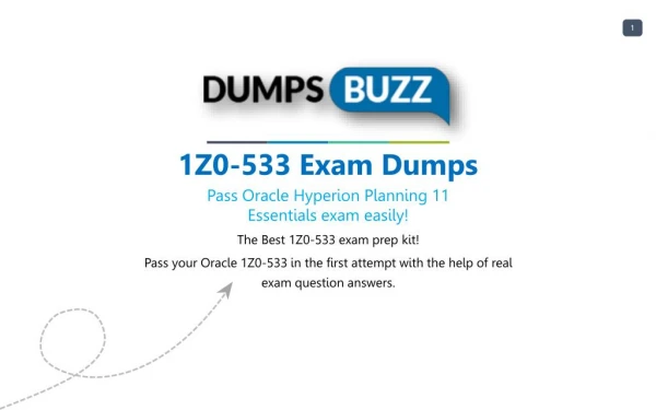 Oracle 1Z0-533 Braindumps - 100% success Promise on 1Z0-533 Test