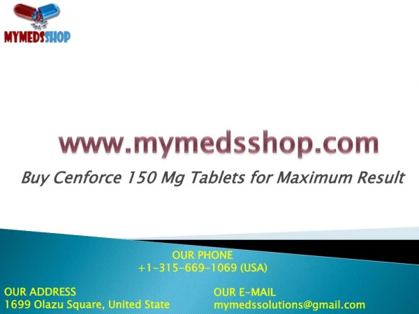 Buy Cenforce 150 Mg Tablets for Maximum Result