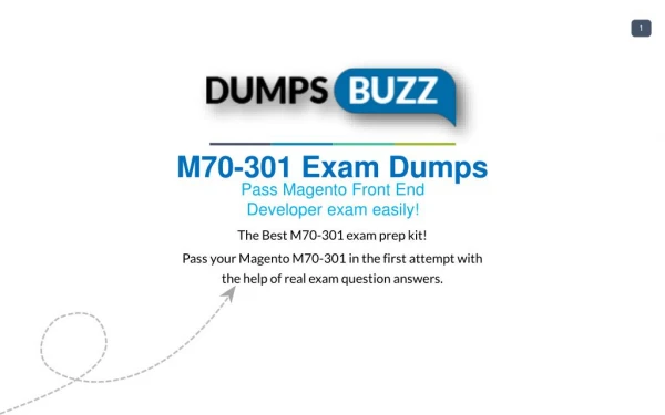 Magento M70-301 Test Braindumps to Pass M70-301 exam questions