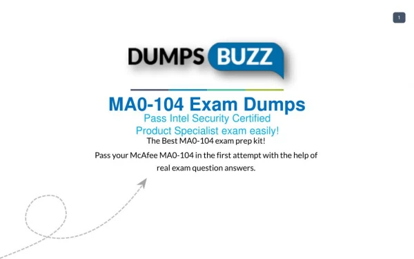 MA0-104 PDF Test Dumps - Free McAfee MA0-104 Sample practice exam questions