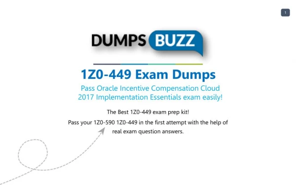 New and Updated Oracle 1Z0-449 exam questions