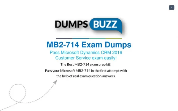 New MB2-714 VCE exam questions with Free Updates