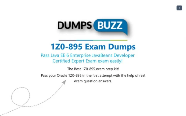 New and Updated Oracle 1Z0-895 exam questions