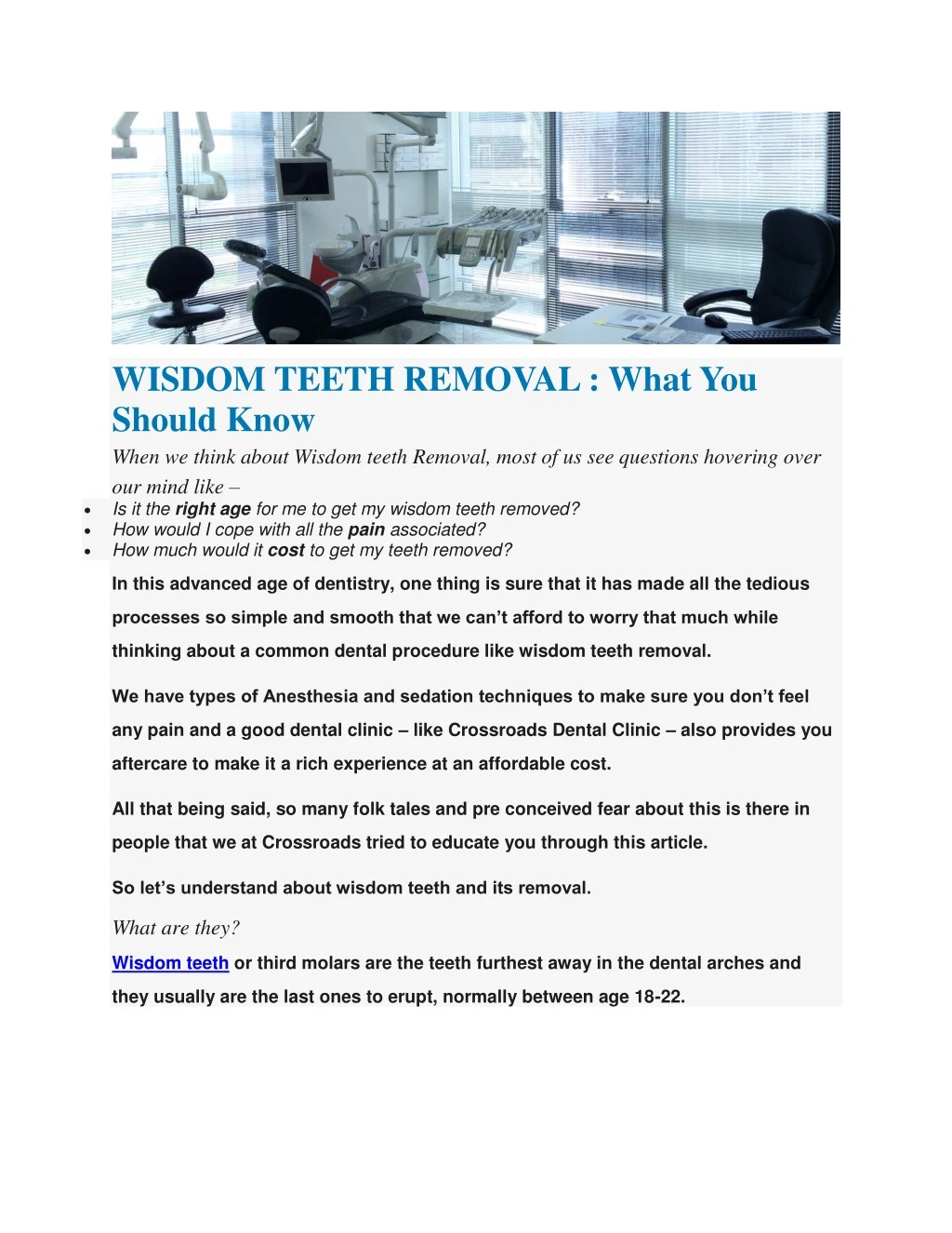 wisdom teeth removal what you should know when