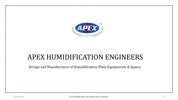 Textile Humidifier Manufacturers in Coimbatore - Apex Humidification Engineers