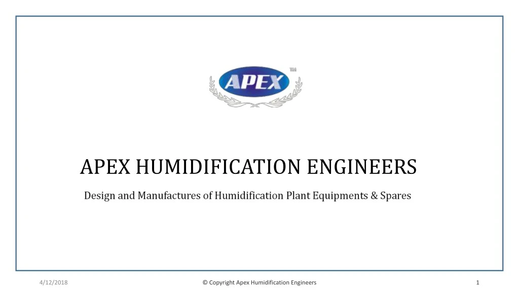 apex humidification engineers